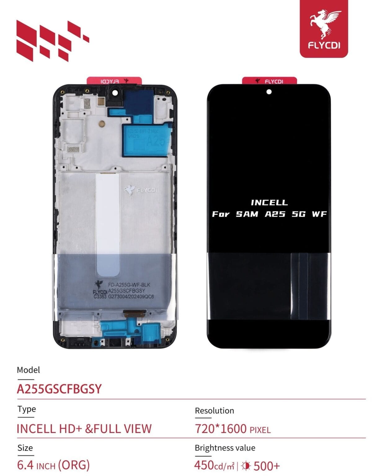 LCD SAM A25 INCELL FLYCDI