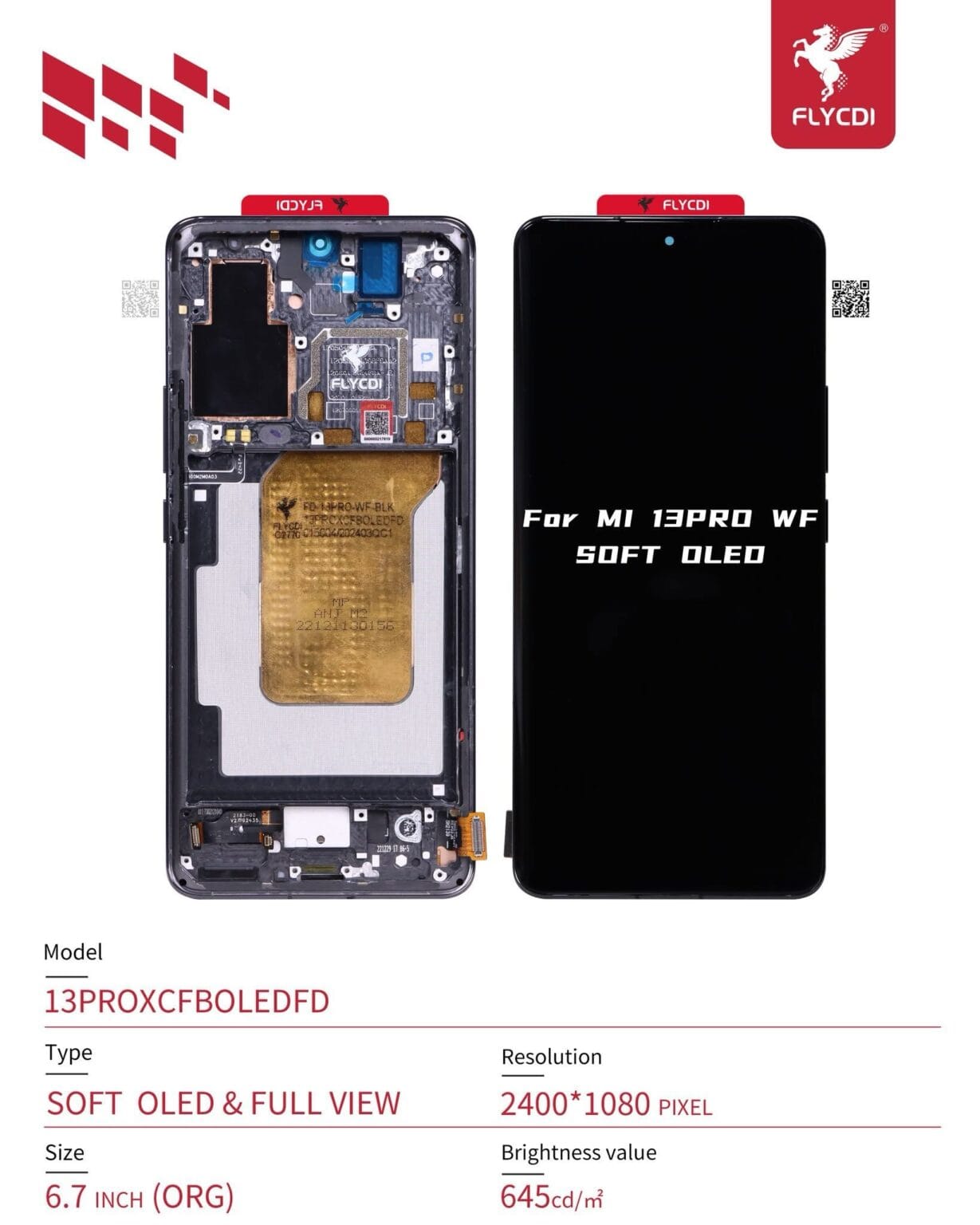 LCD MI 13 PRO SOFT OLED FLYCDI