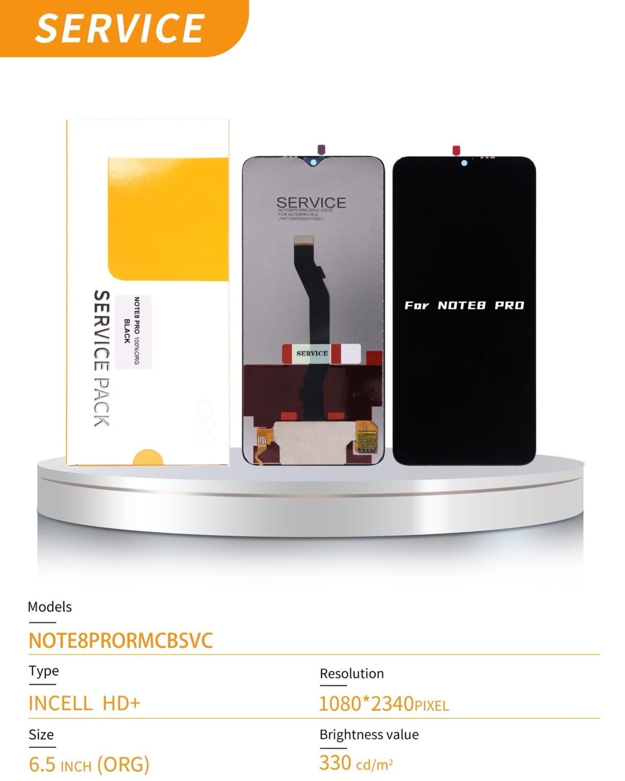LCD NOTE 8 PRO SVC