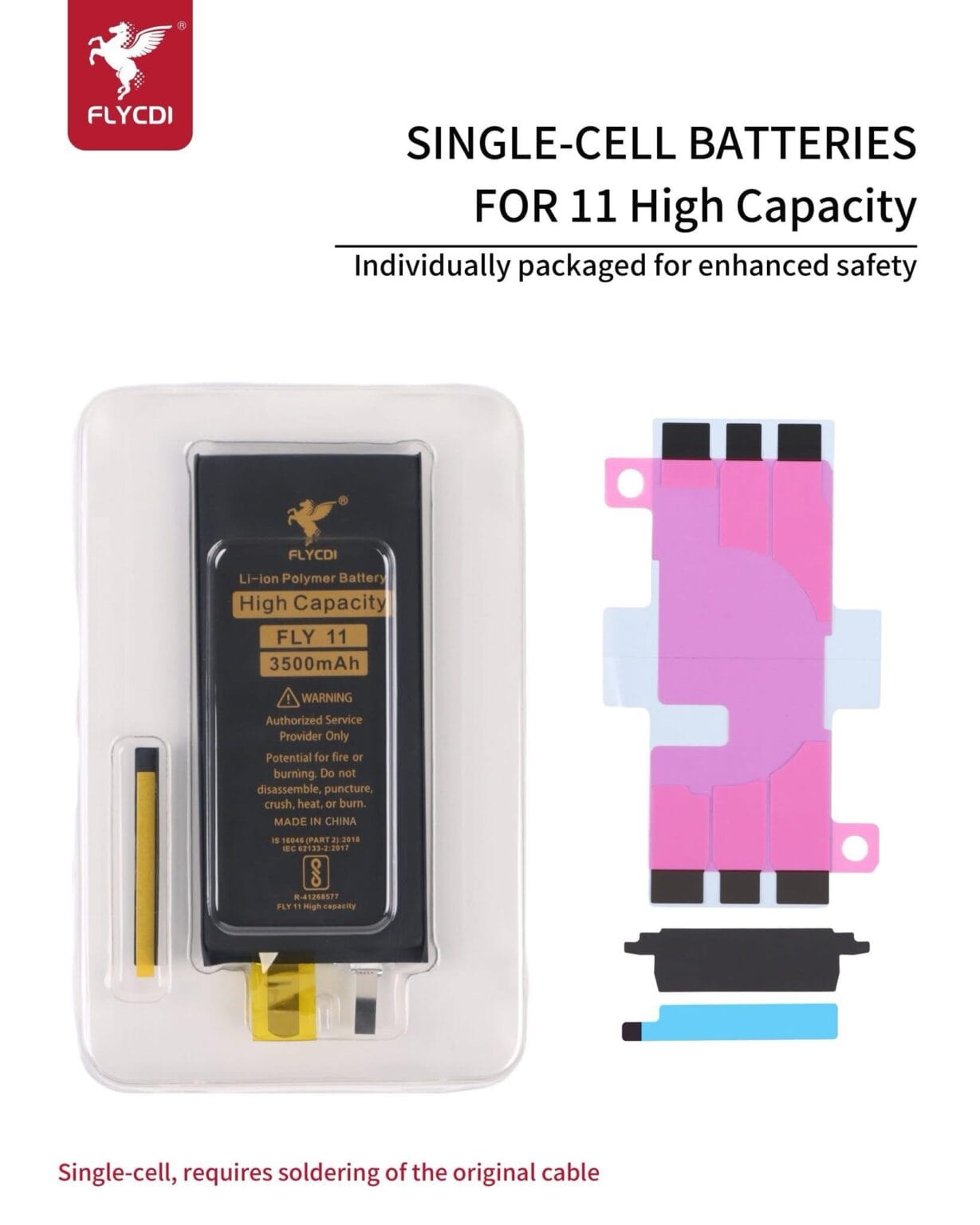 BATTERY IPHONE 11 FLYCDI بدون فلات