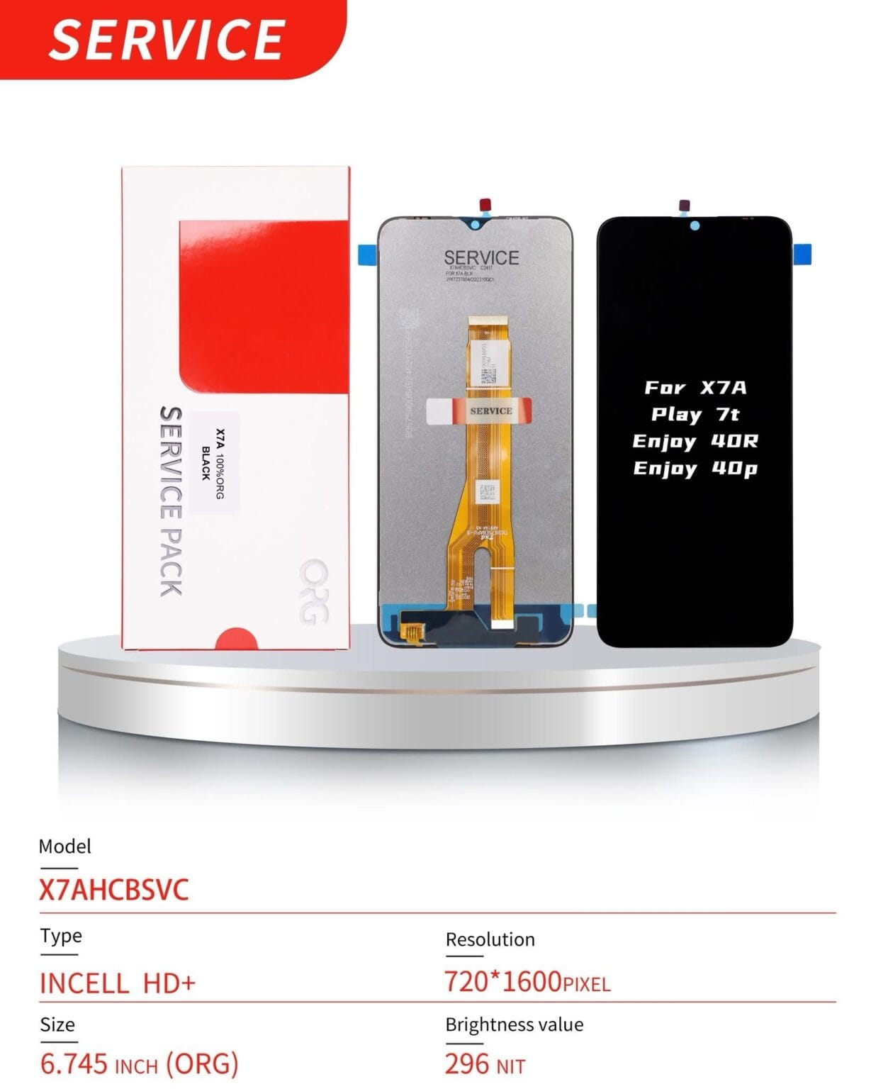 LCD HONOR X7A وكالة