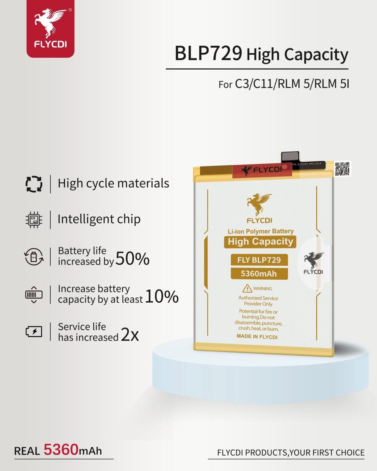 BATTERY REALME C3/C11 BLP 729 FLYCDI