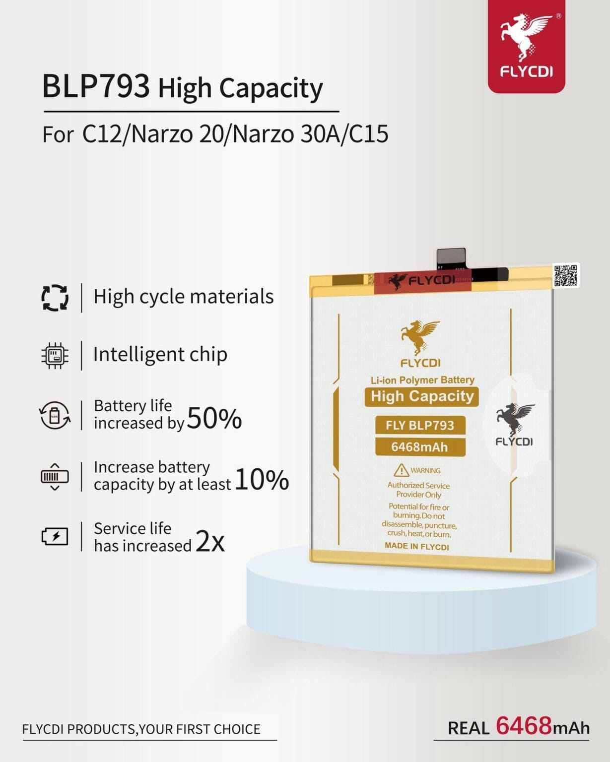 BATTERY REALME C12/C15 BLP793 FLYCDI