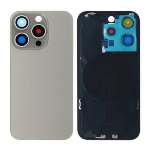 BACK COVER 15 PRO MAX تيتانيوم وكالة