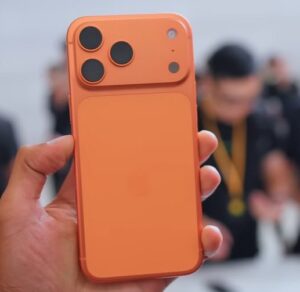 شاصي تحوير XS الى 17 PRO برتقالي عدسه المنيوم مع فلات مشدود