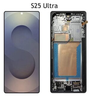 LCD S25 ULTRA OLED SOFT SVC BLACK فريم