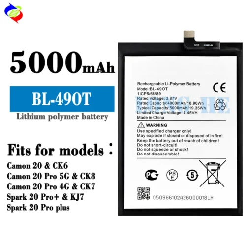 BATTERY CAMON 20-CAMON 20 PRO-SPARK 20 PRO PLUS BL-49 OT FLYCDI قدره مزوده