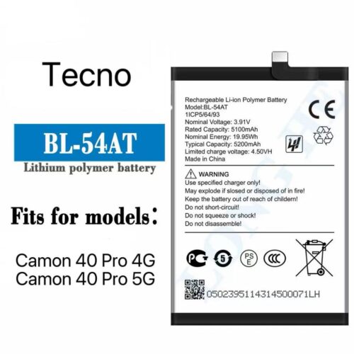 BATTERY CAMON 40 PRO 4G/5G BL-54AT FLYCDI