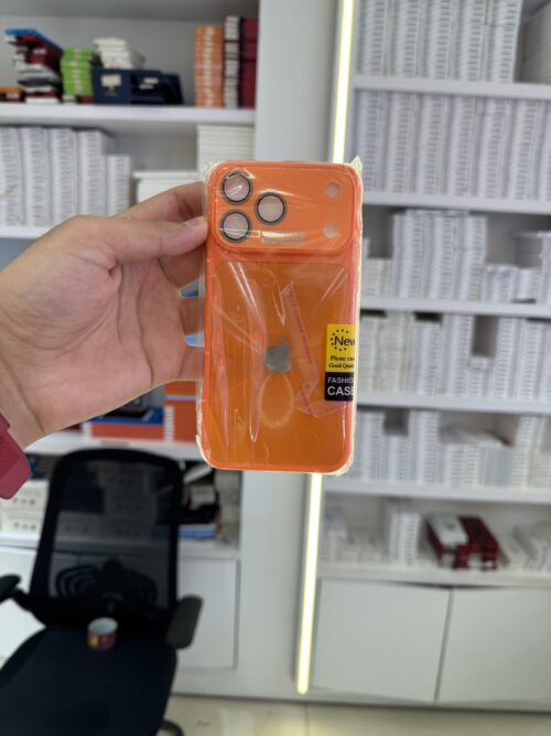 كفر تحوير 14 PRO MAX الى 17 PRO MAX لون برتقالي